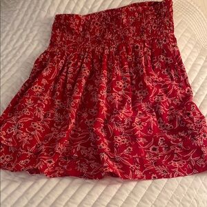 J. Jill Floral Red Skirt